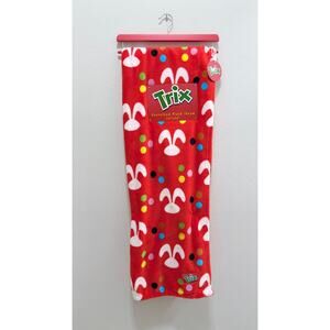 Trix Retro Cereal Box Oversized Plush Fleece Throw Blanket 60x70 NEW